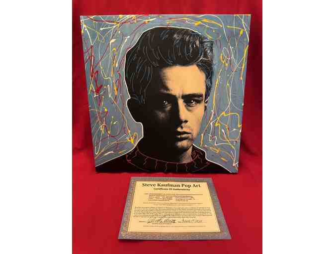 Steve Kaufman &ldquo;James Dean &ndash; Blue Background Pollock Style&rdquo; - Photo 1