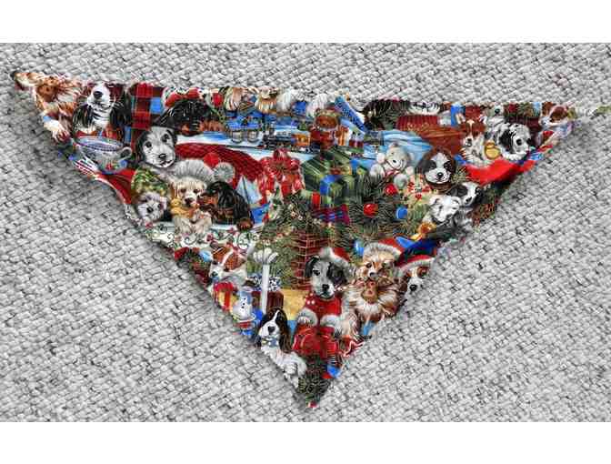 Doggie scarf - Holiday Print with Dogs