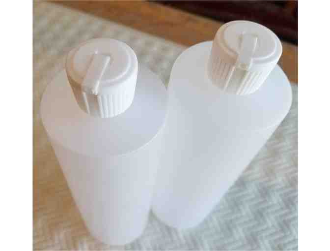 16 oz plastic bottles w/recipe card for Bichon Bubbles shampoo