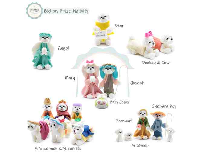 18 piece Bichon Nativity