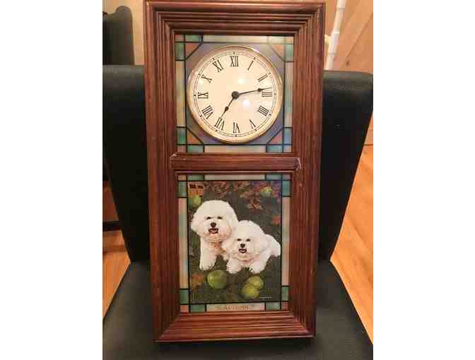 Danbury Mint Four Seasons Bichon Clock - Rare!