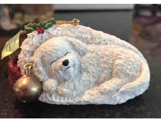 Danbury Mint - Stocking Snooze Bichon Ornament