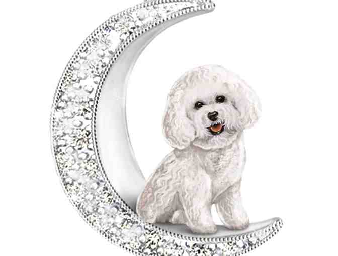 Bradford Exchange - Bichon Pendant - I love my dog to the moon and back - New!