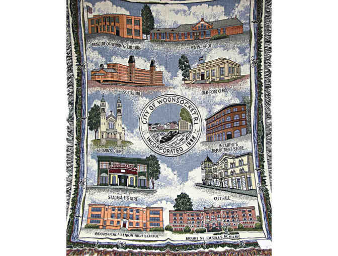 City of Woonsocket Historical Throw Blanket