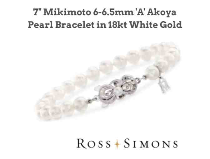 7' Mikimoto 6-6.5mm 'A' Akoya Pearl Bracelet in 18kt White Gold from Ross+Simons