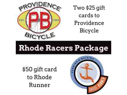 Rhode Racers Package: Gift cards to Rhode Runner and Providence Bicycle
