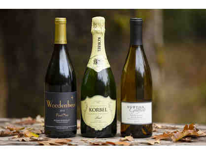 2016 Woodenhead Pinot Noir; Korbel CA Champagne Brut; 2018 Dutton Goldfield Chardonnay