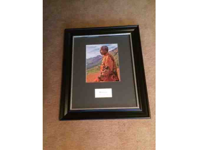 Nelson Mandela Autographed Piece - Photo 1