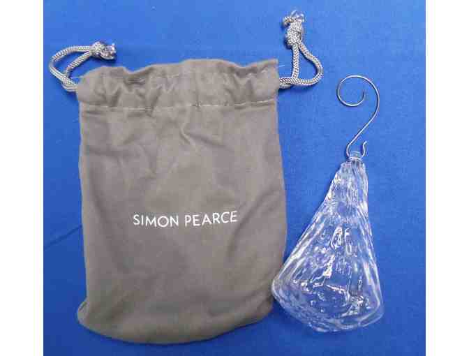 Simon Pearce Christmas Tree Spin Top Optic Ornament in Gift Box