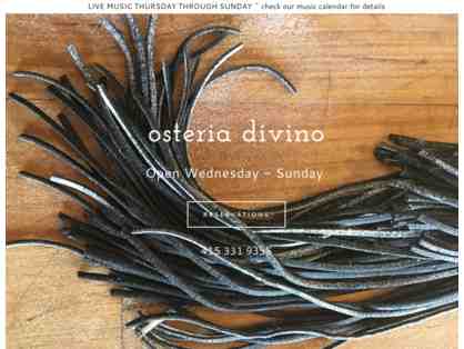 $100 Osteria Divino Restaurant Gift Card
