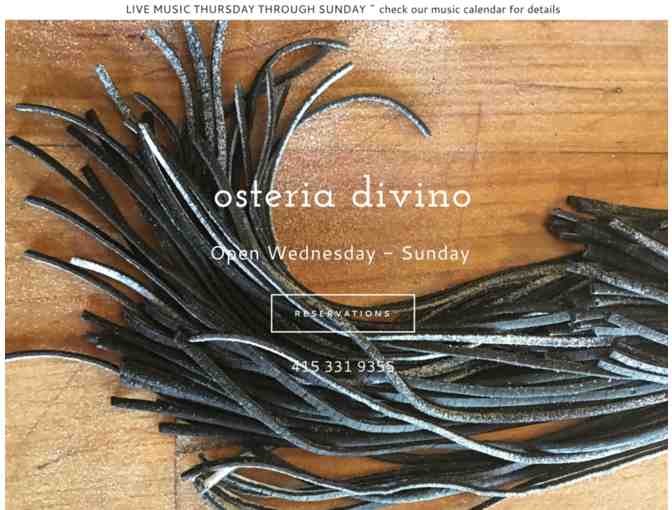 $100 Osteria Divino Restaurant Gift Card - Photo 1