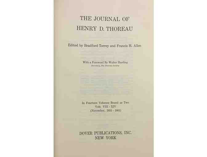 The Journal of Thoreau 'In Fourteen Volumes, Bound as Two' First Dover Edition 2 Vols.