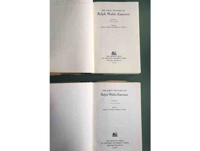 2 VOL SET - The Early Lectures of R.W.E., Volume I & III