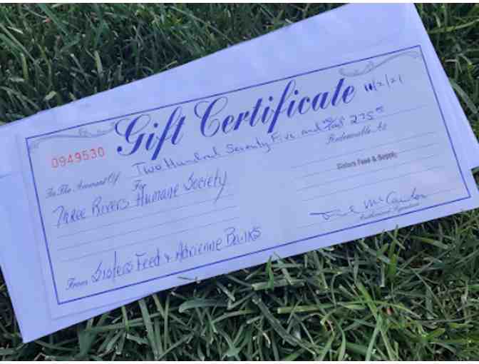 Sisters Feed and Supply Gift Certificate
