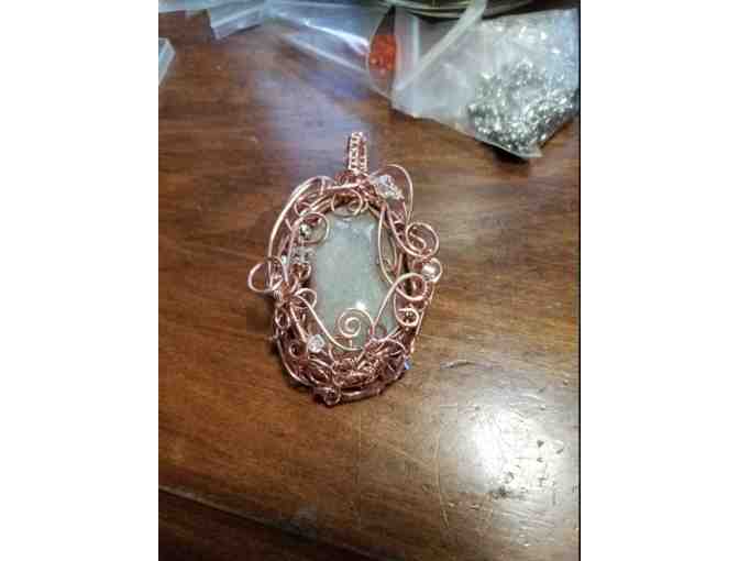 Spun copper necklace