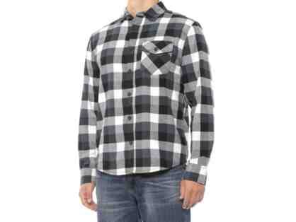 Work Wear Cotton Flannel Shirt - Long Sleeve - XL
