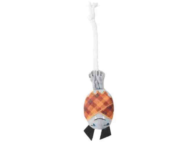 Halloween Cutie Bat Plush Cat Toy with Catnip - Orange Plaid - Photo 1