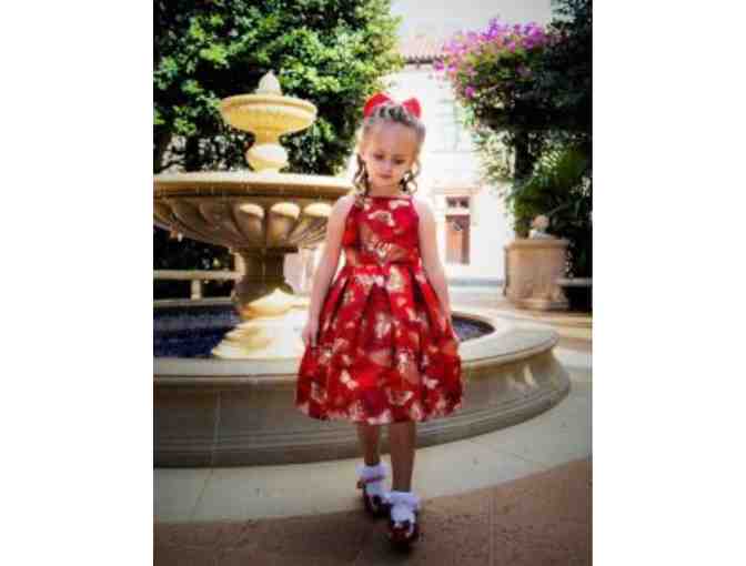Girls Couture Red Butterflies Dress - Photo 1