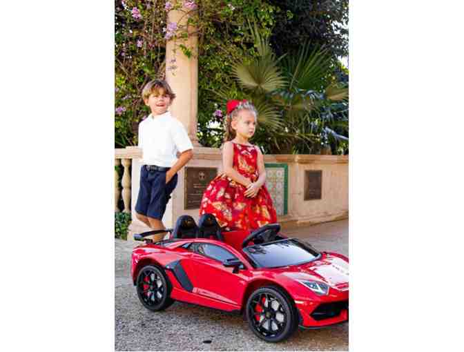 Girls Couture Red Butterflies Dress - Photo 3
