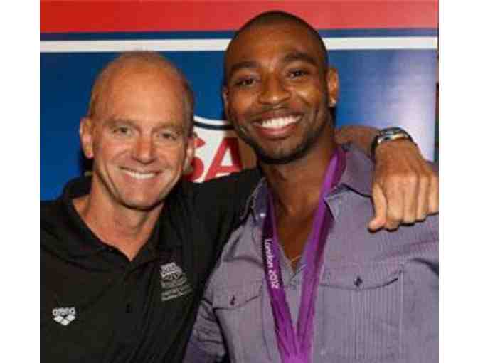 Lunch with Olympic Gold Medalists Cullen Jones and Rowdy Gaines on November 24, 2013 in LA