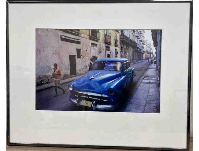 Blue Car in Havana Photograph - Photo 1