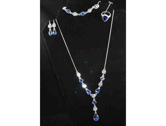 Dazzling Blue 4-Piece Jewelry Set