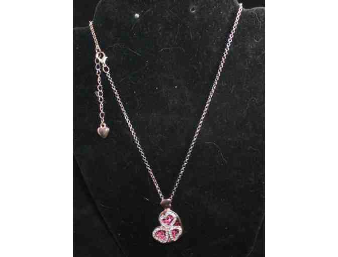PLATINUM ANGLED HEART NECKLACE