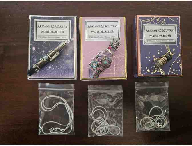 Arcane Circuitry Pendant - 'Golden Lightbulb'