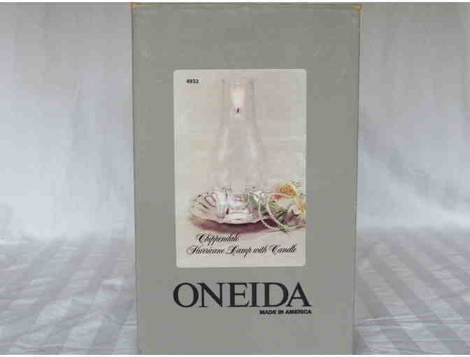 Chippendale Hurricane Lamp by Oneida