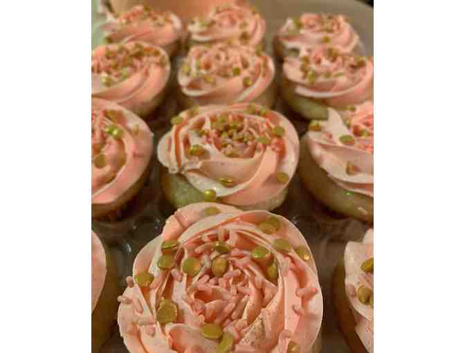Pink & Gold Vanilla Bean Cupcakes