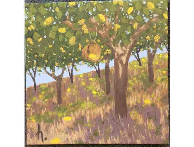 Amalfi Coast Lemon Tree Print of Oil Painting - Photo 1