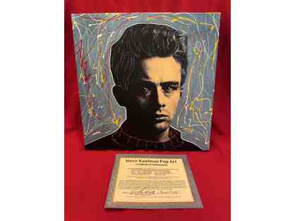 Steve Kaufman “James Dean – Blue Background Pollock Style”