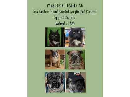 5x7 Custom Hand Painted Acrylic Pet Portrait